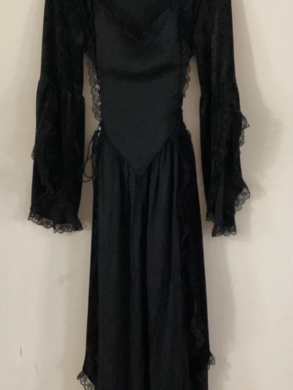 Black velvet/taffeta/lace Whimsigoth/Romantic Gothic/ Mortissa Dress Size XL